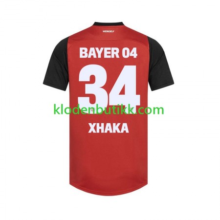 Bayer 04 Leverkusen XHAKA 34 Hjemme Fotballdrakt 2024/25 Kortermet